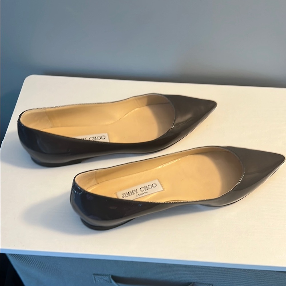Jimmy Choo Dark Gray Women's Flats